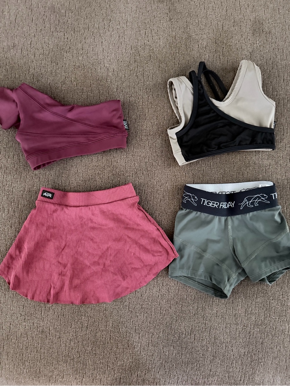 Tiger Friday Olive Green Active Skort for Kids